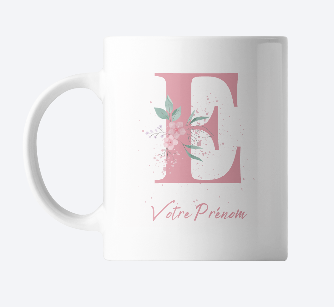 Mug Personnalisé Prénom et Message : Céramique & Bambou