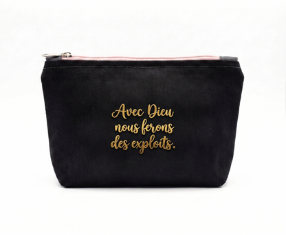 Duo de pochette &amp; porte-clé personnalisés