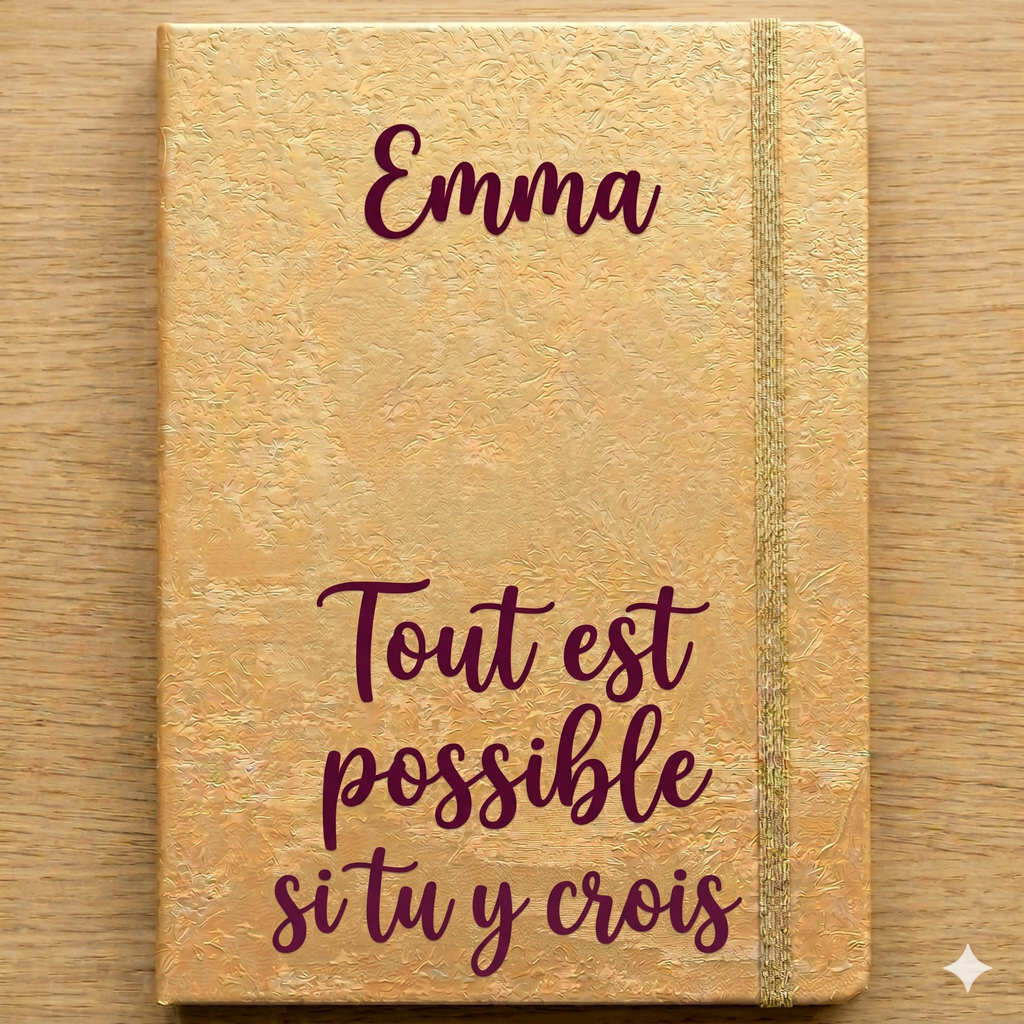 Carnet de notes tout est possible si tu y crois personnalisé