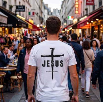 t shirt mixte personnalisable jesus est le chemin