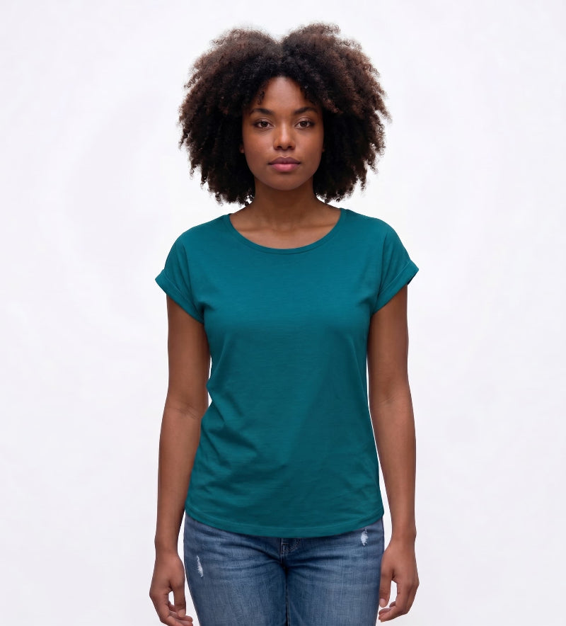T-Shirt Long &amp; Manches Retroussées – Collection Esther