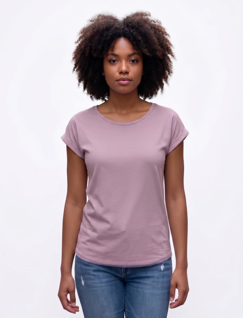 T-Shirt Long &amp; Manches Retroussées – Collection Esther