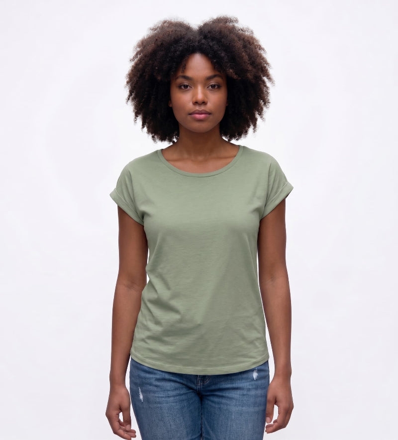 T-Shirt Long &amp; Manches Retroussées – Collection Esther